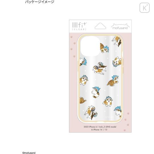 Japan Mofusand IIIIfit Clear iPhone15 / 14 / 13 Case - Whale Shark Meow - 5