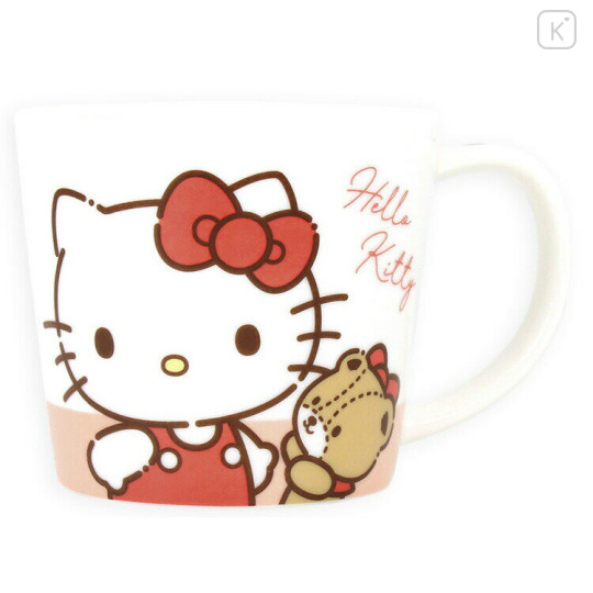 Japan Sanrio Ceramic Mug - Hello Kitty & Tiny Chum : Milk Balloon - 1
