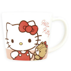 Japan Sanrio Ceramic Mug - Hello Kitty & Tiny Chum : Milk Balloon