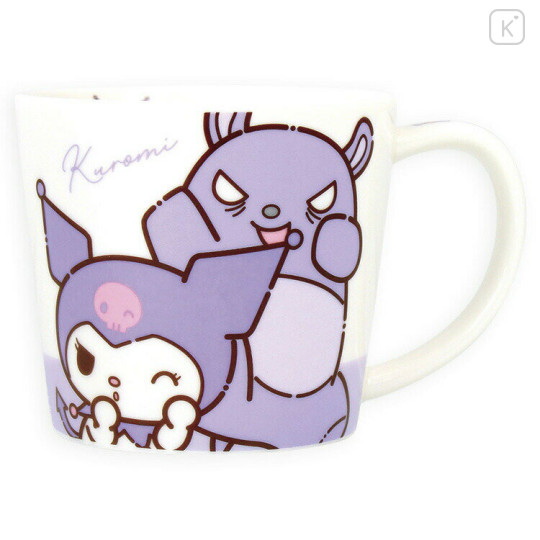 Japan Sanrio Ceramic Mug - Kuromi & Baku Balloon - 1