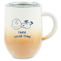 Japan Peanuts Stainless Steel Mug with Lid - Snoopy : Gradient Take Your Time