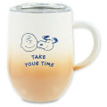 Japan Peanuts Stainless Steel Mug with Lid - Snoopy : Gradient Take Your Time - 1