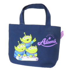 Japan Disney Mini Tote Bag - Toy Story Little Green Men Aliens : Navy