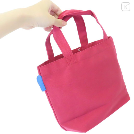 Japan Moomin Mini Tote Bag - Little My : Flower Wine Red - 2