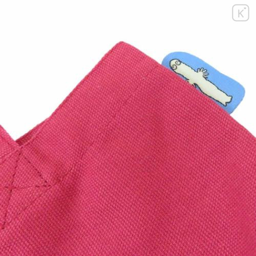 Japan Moomin Mini Tote Bag - Little My : Flower Wine Red - 4