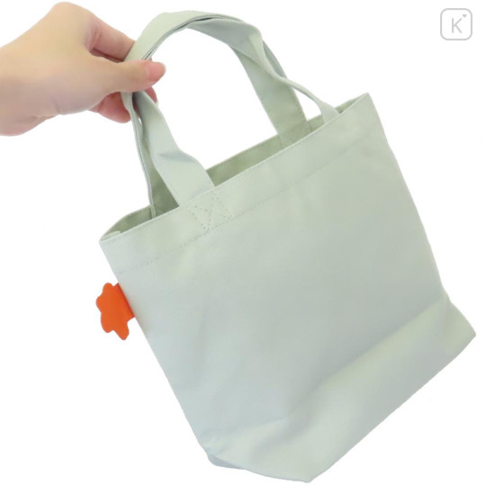 Japan Moomin Mini Tote Bag - Little My & Moomintroll : Flower - 2