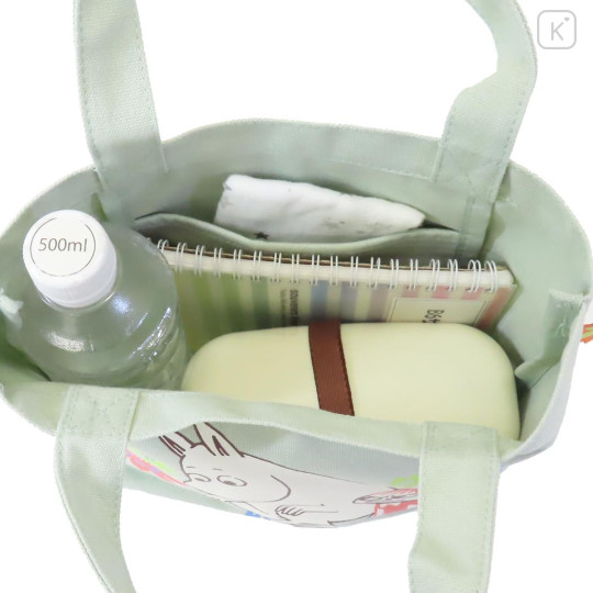 Japan Moomin Mini Tote Bag - Little My & Moomintroll : Flower - 3