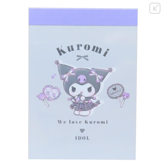 Japan Sanrio Mini Notepad - Kuromi : Idol - 1