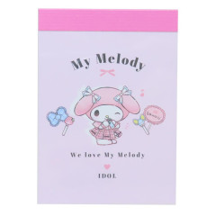 Japan Sanrio Mini Notepad - My Melody : Idol