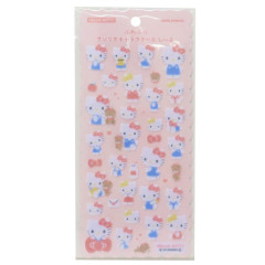 Japan Sanrio Fluffy Felt Sticker - Hello Kitty & Hello Mimmy & Tiny Chum