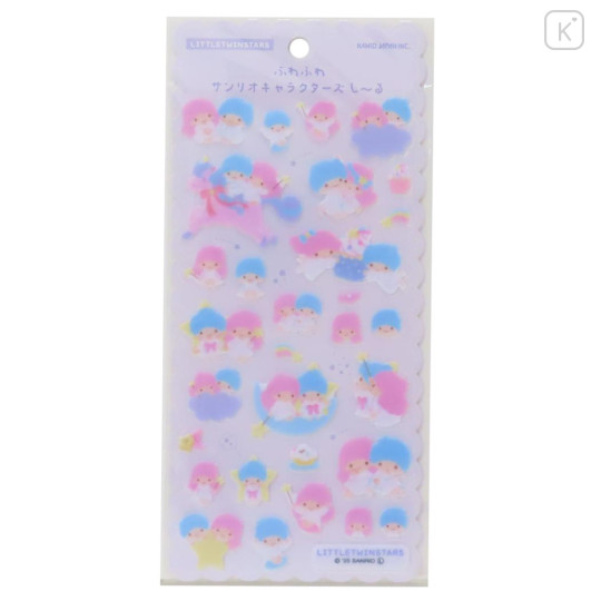 Japan Sanrio Fluffy Felt Sticker - Little Twin Stars - 1