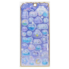 Japan Water Puffy Sticker Glow Pebble Aquarium Sticker - White Bird Shimaenaga Pom Pom