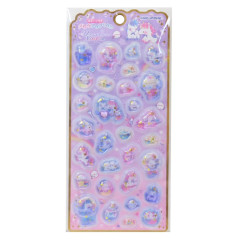 Japan Water Puffy Sticker Glow Pebble Aquarium Sticker - White Bird Shimaenaga Unicorn