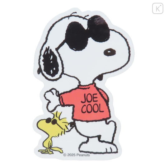 Japan Peanuts Vinyl Sticker - Snoopy & Woodstock : Joe Cool - 1