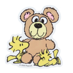 Japan Peanuts Vinyl Sticker - Woodstock : Teddy Bear