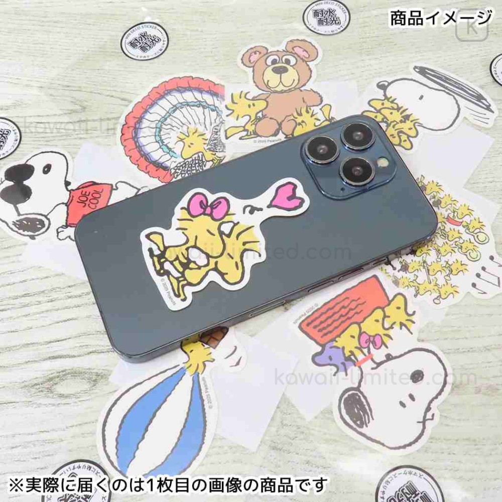 PEANUTS コラボ Woodstock SINGINGシルク混 霜降りPK Japan Peanuts Vinyl Sticker - Woodstock : Singing Choir