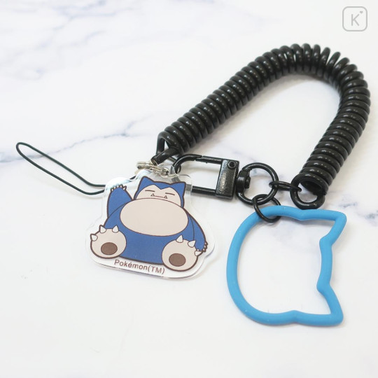 Japan Pokemon Multi-coil Spring Smartphone Strap Phone Charm - Snorlax - 2