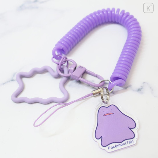 Japan Pokemon Multi-coil Spring Smartphone Strap Phone Charm - Ditto - 2