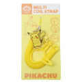 Japan Pokemon Multi-coil Spring Smartphone Strap Phone Charm - Pikachu - 1