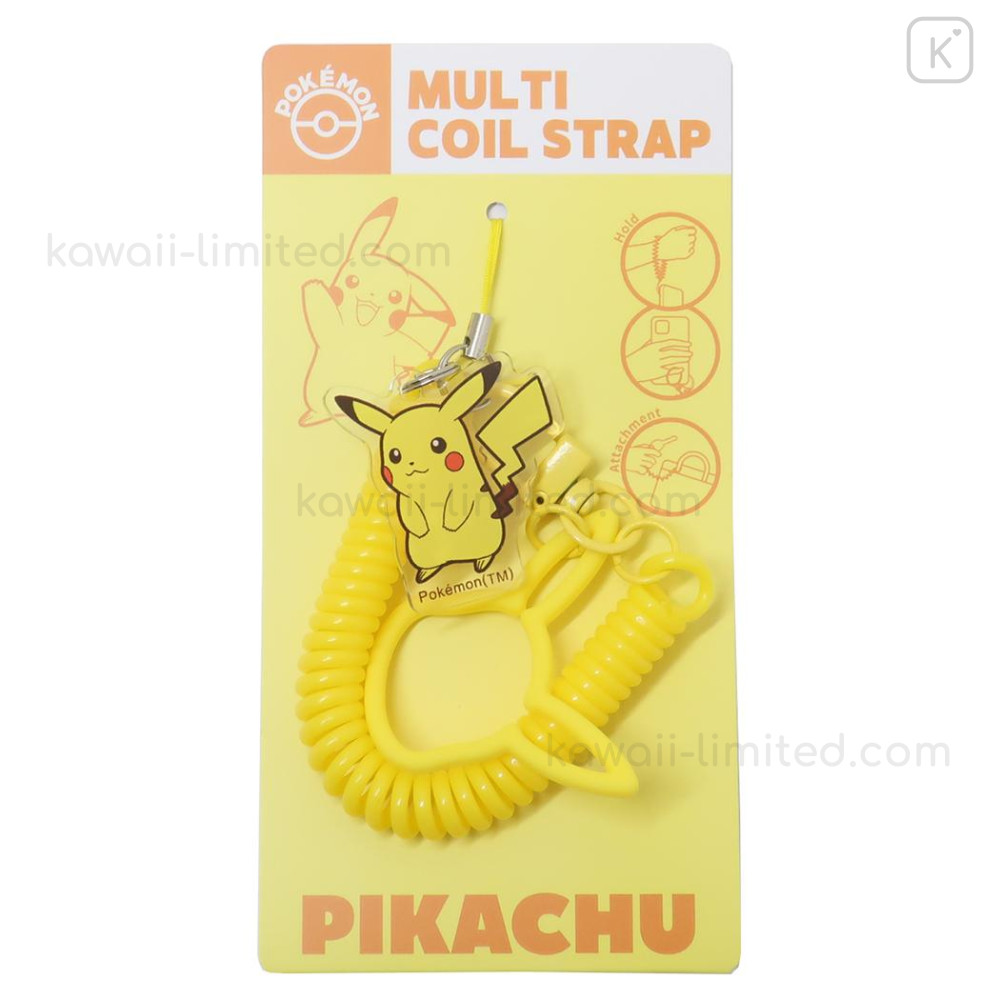 ポケモンミニ ストラップ チコリータ Pokemon mini STRAP Japan Pokemon Multi-coil Spring Smartphone Strap - Pikachu