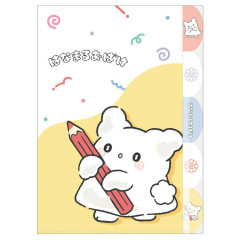 Japan Sanrio 5 Pockets A4 Clear File - Hanamaruobake : Writing