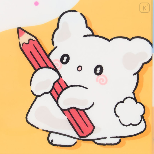 Japan Sanrio 5 Pockets A4 Clear File - Hanamaruobake : Writing - 3