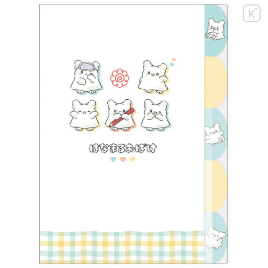 Japan Sanrio 5 Pockets A4 Clear File - Hanamaruobake : Gingham - 1