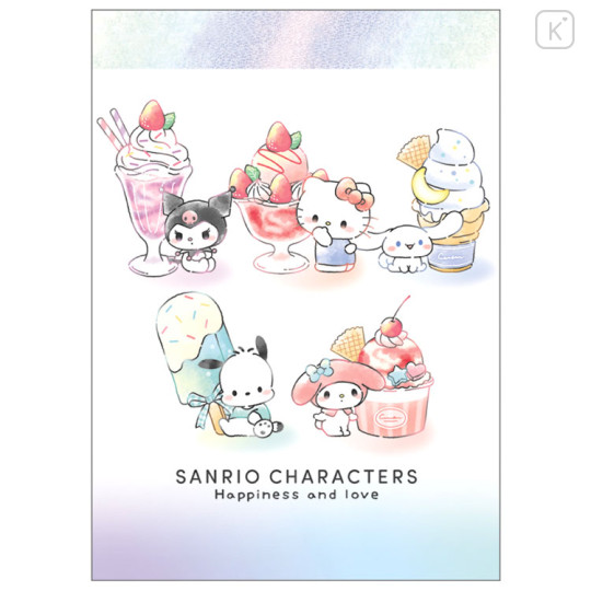 Japan Sanrio Mini Notepad - Characters Sweets Happiness Love - 1