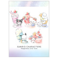 Japan Sanrio Mini Notepad - Characters Sweets Happiness Love - 1