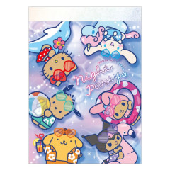 Japan Sanrio Mini Notepad - Characters : Tan Swimsuit Party
