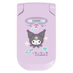 Japan Sanrio Mirror & Comb - Kuromi : Flip Phone Style