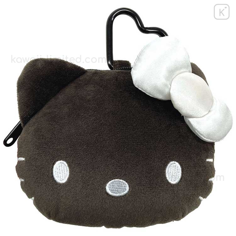 Japan Sanrio Mini Plush Pouch with Carabiner - Hello Kitty