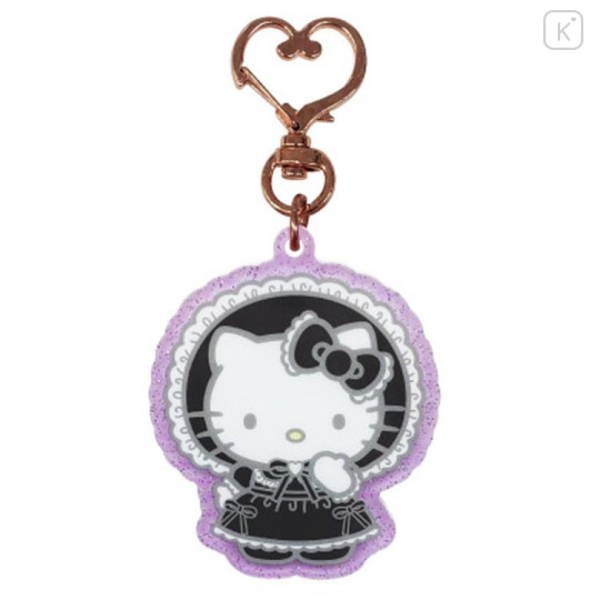 Japan Sanrio Glitter Acrylic Keychain - Hello Kitty : Lolita Black - 1