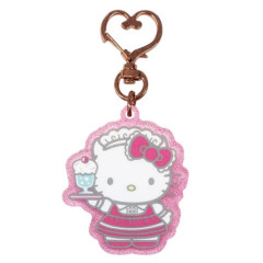 Japan Sanrio Glitter Acrylic Keychain - Hello Kitty : Lolita Maid