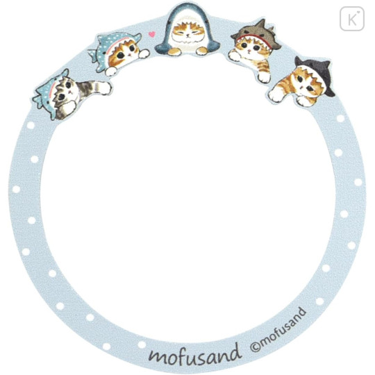 Japan Mofusand MagSafe Metal Sticker - Sea Creatures Cat Blue - 1