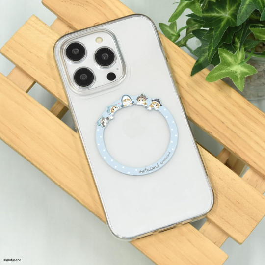 Japan Mofusand MagSafe Metal Sticker - Sea Creatures Cat Blue - 4