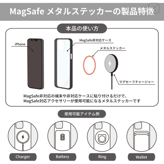 Japan Mofusand MagSafe Metal Sticker - Sea Creatures Cat Blue - 7