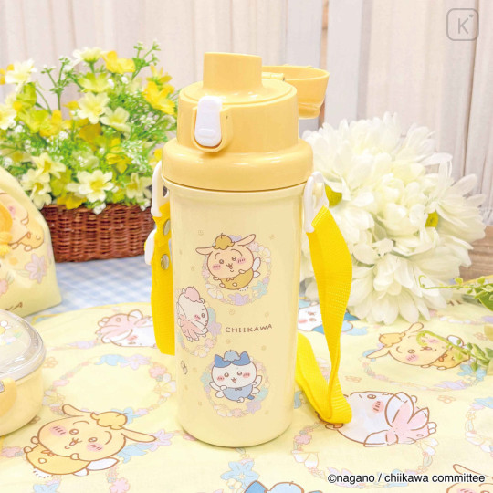 Japan Chiikawa One Push Water Bottle with Strap - Chiikawa & Hachiware & Usagi : Fairy - 2