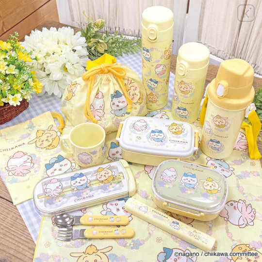 Japan Chiikawa One Push Water Bottle with Strap - Chiikawa & Hachiware & Usagi : Fairy - 3