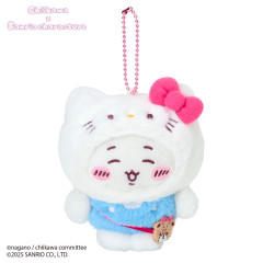 [Pre-order] Japan Chiikawa × Sanrio Mascot Holder - Chiikawa & Hello Kitty