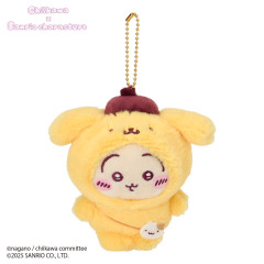 [Pre-order] Japan Chiikawa × Sanrio Mascot Holder - Pompompurin & Usagi