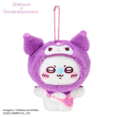 [Pre-order] Japan Chiikawa × Sanrio Mascot Holder - Kuromi & Momonga