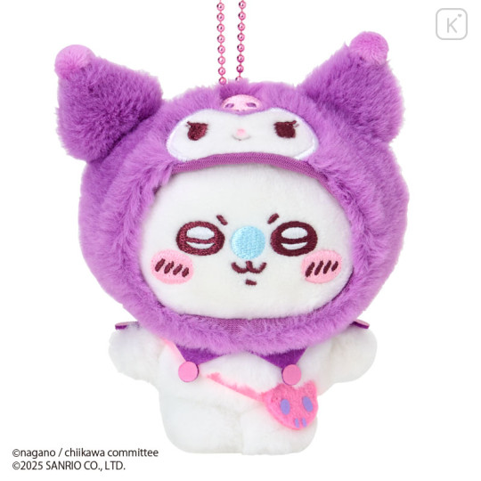 [Pre-order] Japan Chiikawa × Sanrio Mascot Holder - Kuromi & Momonga - 2