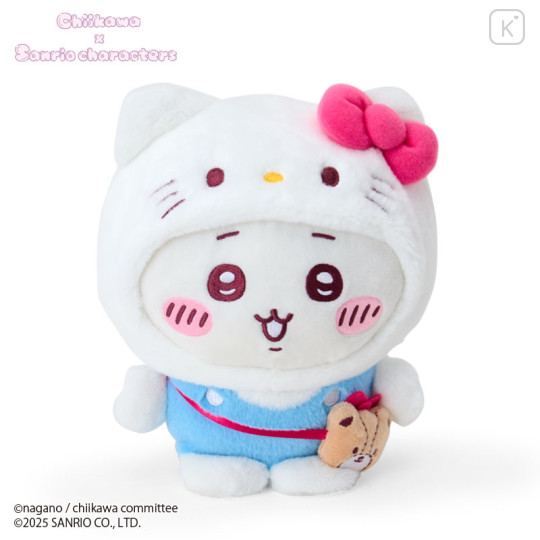 [Pre-order] Japan Chiikawa × Sanrio Plush Toy - Chiikawa & Hello Kitty - 1