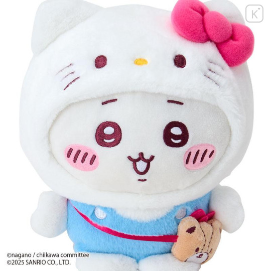 [Pre-order] Japan Chiikawa × Sanrio Plush Toy - Chiikawa & Hello Kitty - 4
