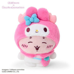 [Pre-order] Japan Chiikawa × Sanrio Plush Toy - Furuhonya Kani-chan & My Melody