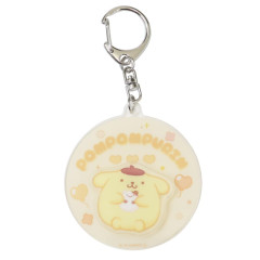 Japan Sanrio Acrylic Keychain - Pompompurin : Chubby Spinning