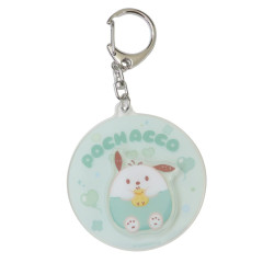 Japan Sanrio Acrylic Keychain - Pochacco : Chubby Spinning