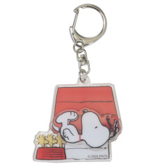 Japan Peanuts Acrylic Keychain - Snoopy & Woodstock : Chubby Spinning My House