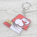 Japan Peanuts Acrylic Keychain - Snoopy & Woodstock : Chubby Spinning My House - 2